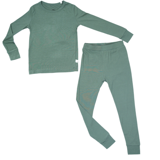 Succulent Green Long Pajama Set